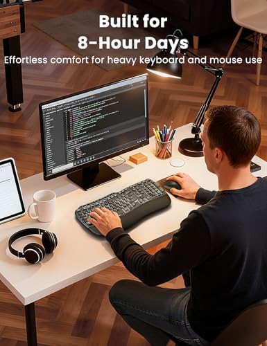 Dual interface USB-A and USB-C wireless receiver for universal computer connection compatibility.