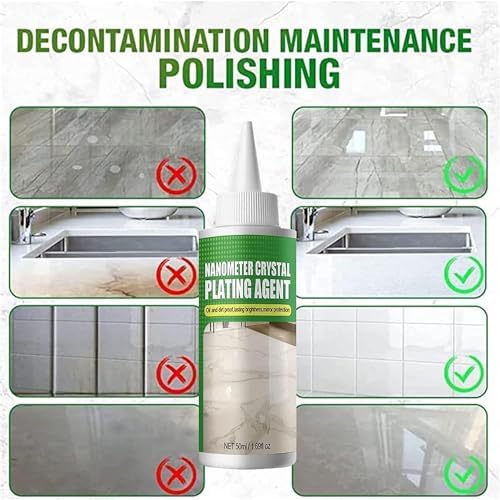 Applying kitchen nano crystal plating agent protective film to quartz tabletop surface