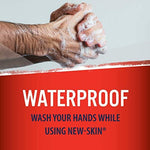 New-Skin Liquid Bandage Spray packaging showcasing waterproof antiseptic shield details.