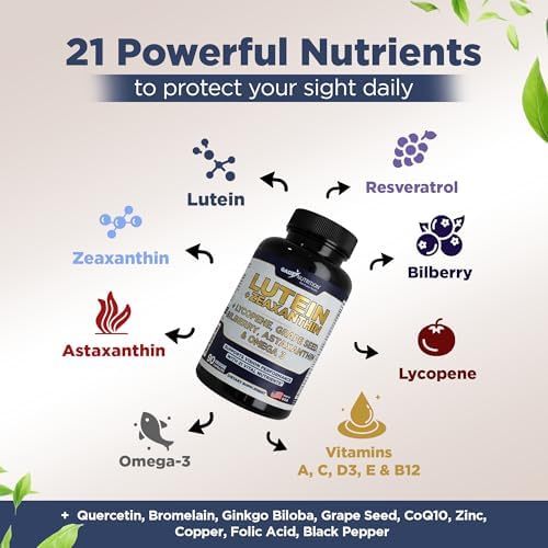 Gade Nutrition 21-in-1 vision support formula with astaxanthin and omega 3.