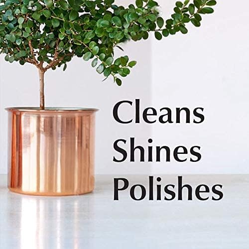 Before and after result of using Wright's Copper Cream on tarnished pots