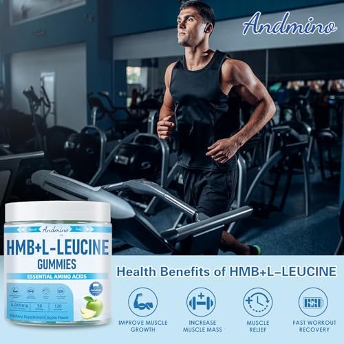 Andmino HMB and L-Leucine Gummies texture and apple flavor reference