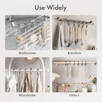 AmazerBath modern decorative black double sided curtain hooks packaging view