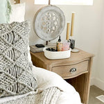 Complete set of five NaturalCozy off-white storage baskets displaying varied dimensions for versatile home coordination.