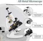 Yoncoux microscope magnification adjustment knobs and stage