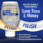 Microfiber cloth used with Stainless Steel CPR for streak-free shine