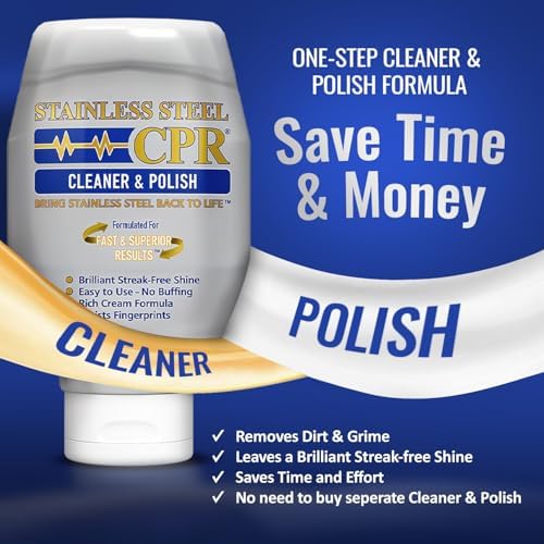 Microfiber cloth used with Stainless Steel CPR for streak-free shine