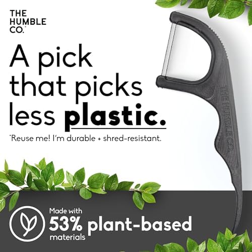 The Humble Co vegan and cruelty-free charcoal dental picks for superior everyday oral hygiene