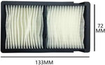 Premium home cinema projector maintenance filter highlighting the high efficiency dust defense layer