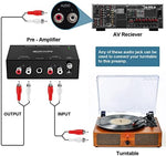 Electronic audio preamplifier package contents including the 12 Volt DC power adapter