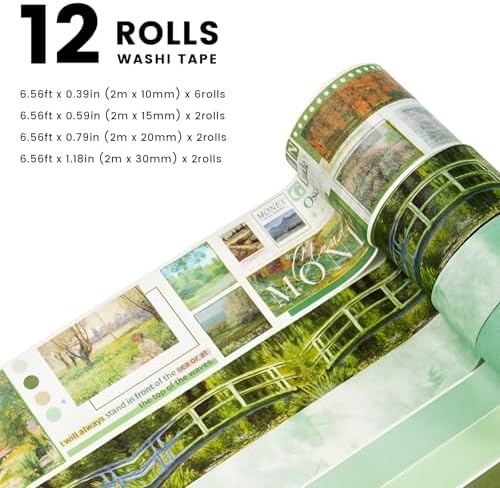 Close up of artistic gallery design on washi tape