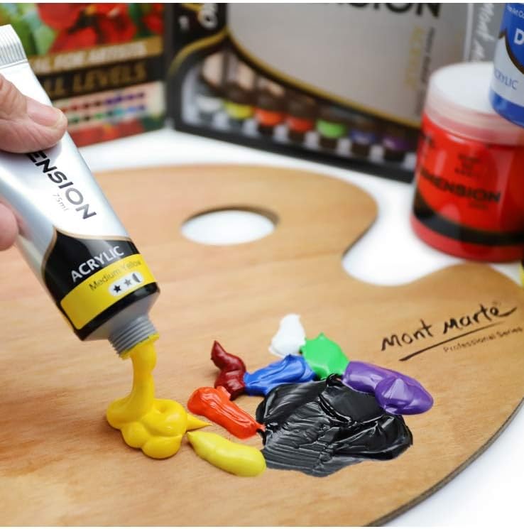 Mont Marte Dimension Acrylic paint tube back label details