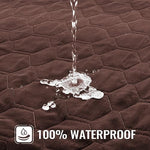 Waterproof dog pillow cover fitting a large rectangular pet bed