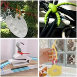 Colorful multi purpose silicone wire ties laid out flat displaying the secure locking mechanism.