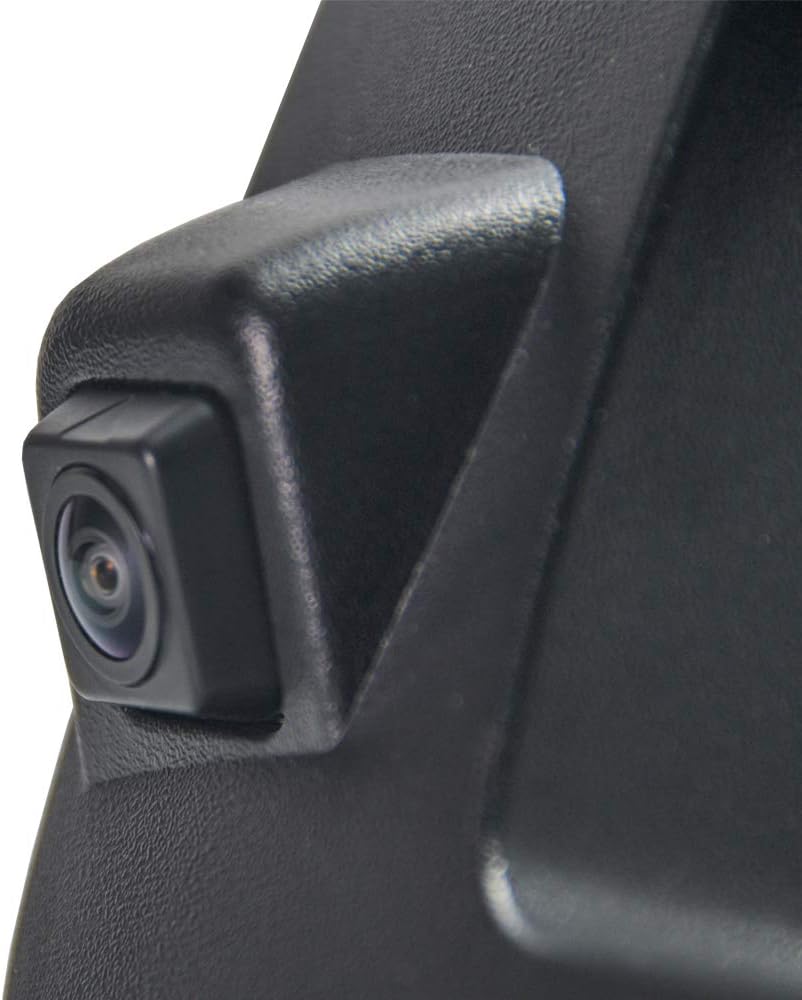 Ecoconut backup camera integrated into black textured tailgate handle