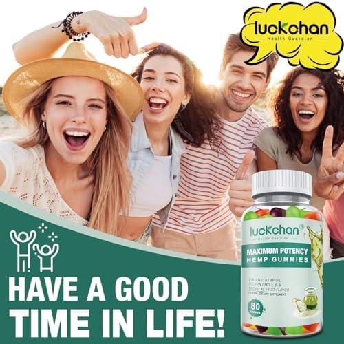High potency Luckchan hemp gummies 80 pieces bottle