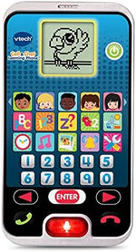 VTech educational toddler smartphone close-up view showing the colored app icons and call buttons.