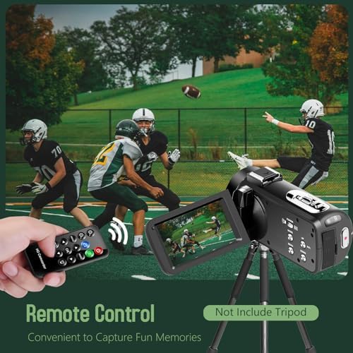 Seree 2.7K camcorder bundle including two rechargeable batteries