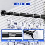 Adjustable Ausemku shower rod showing telescopic mechanism