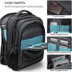 Duslang seventeen inch laptop bag rear view showing anti theft pocket and luggage strap