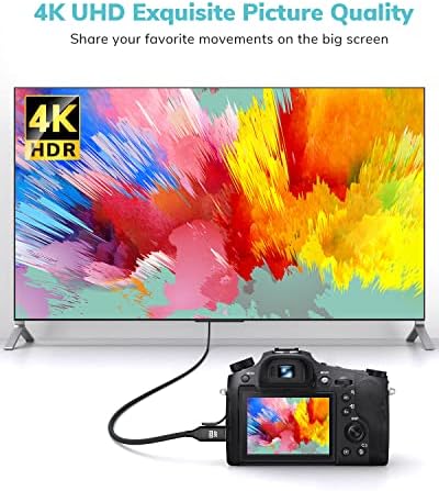 KELink 4K 60Hz Mini HDMI adapter cable showing both connector ends.
