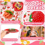 OuMuaMua 75 piece disposable party tableware set arranged for a party