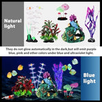 Halloscume 5 piece fluorescent marine landscape decorations showing product dimensions