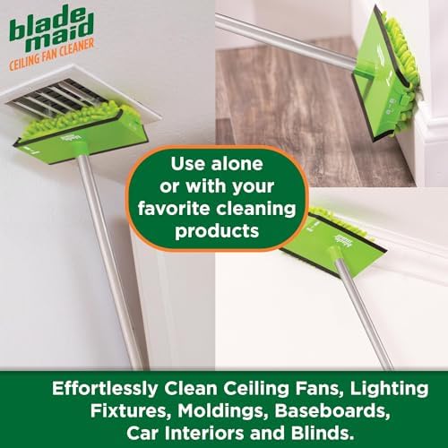 Blade Maid cleaning head showing the angled design for fitting over fan blades