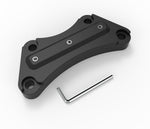 ONETREND ape hanger handlebar anti slip riser clamp front view in satin black finish