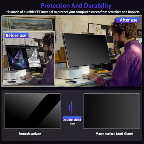 VanHooc blue light blocking film showing installation accessories packaged