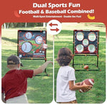 Durable plastic connections and weather-resistant netting of the kids lawn game