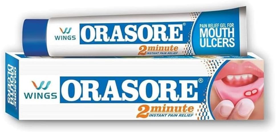 (Pack of 2) Orasore Mouth Ulcer Relief Gel (12gm Each) - Image 1