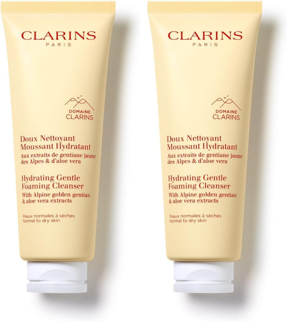 Clarins Hydrating Gentle Foaming Face Cleanser | Cleanses, Soothes, and Softens | Contains Aloe Vera to Boost Hydration | Soap-Free | SLS-Free| Normal To Dry Skin Type - Image 10