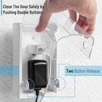 Bates childproof outlet cover mounted on wall