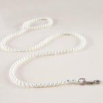 Stainless steel wire pet lead with imitation pearls