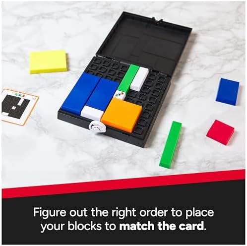 White starter pieces placed on the gridlock board according to a challenge card.