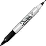 Sharpie twin tip permanent marker black front view
