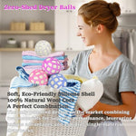 Close up of the patented silicone guard texture on the premium reusable fabric softening spheres.