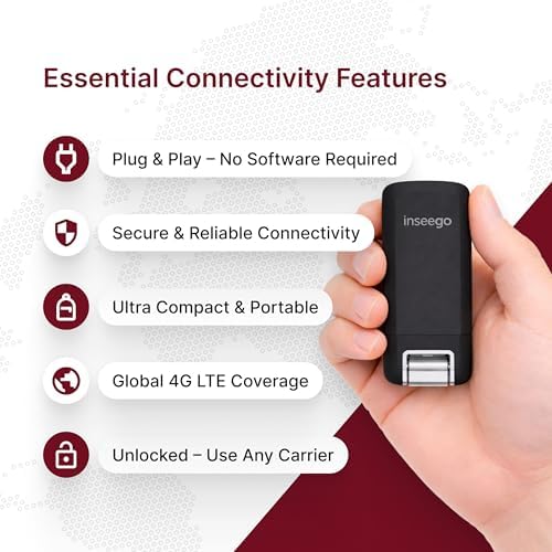 Inseego USB8 portable modem with swivel hinge open