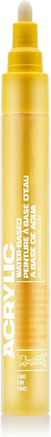 Montana Acrylic Paint Marker Fine 2mm Yellow Light - Image 1