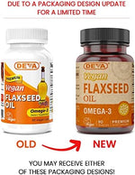 Deva Vegan Flaxseed Oil 90 capsules bottle label details