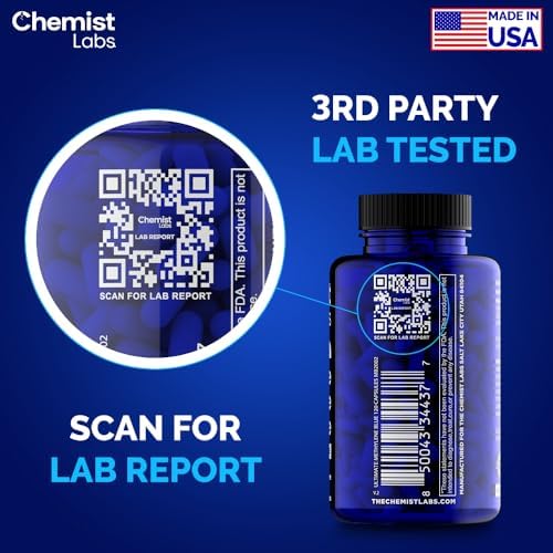 Close up of Chemist Labs Methylene Blue pharmaceutical grade capsules