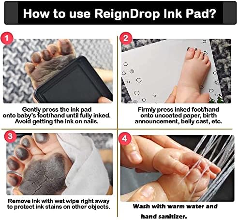 TRLREQ newborn footprint kit packaging showing the reusable postcard design for gifting.