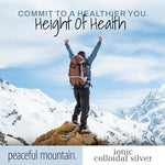Peaceful Mountain liquid silver supplement forty five ppm dietary facts label