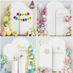 Premium white spandex backdrop covers by Wokceer showcasing seamless tailored fit for banquet decoration