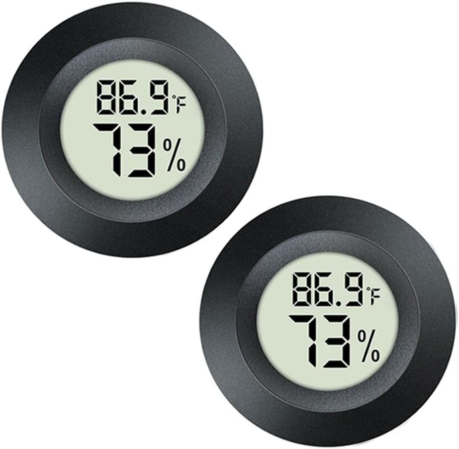 Jedew 2-Pack digital hygrometer thermometer front view
