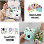 CAIYOULE blue pink watercolor camera case with detached front cover showcasing microfiber interior