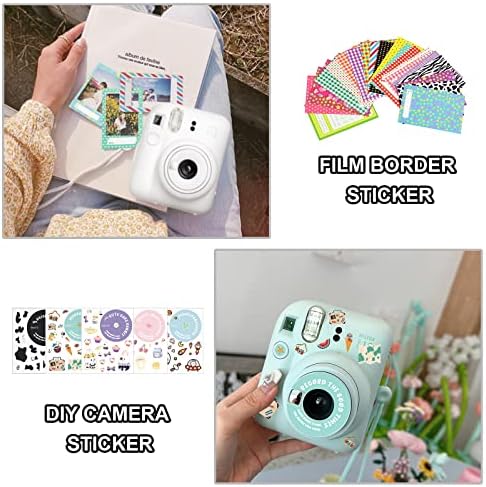 CAIYOULE blue pink watercolor camera case with detached front cover showcasing microfiber interior