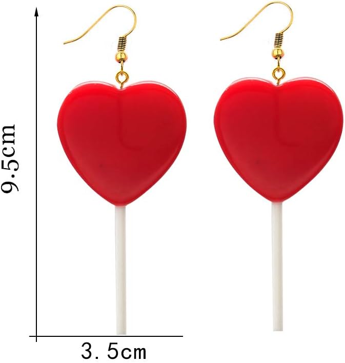 Pingyongchang resin candy drop earring close up view simulation food jewelry