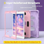 Fintie three layer protective child safe case purple showing flexible silicone outer shell detail